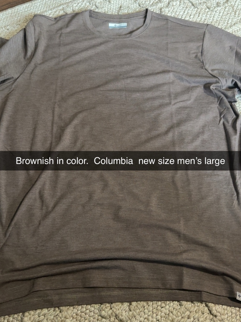 Columbia Men's Brown Short Sleeve Crew Neck Tee